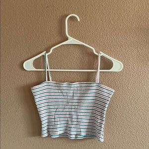 ribbed bubblegum cropped tank